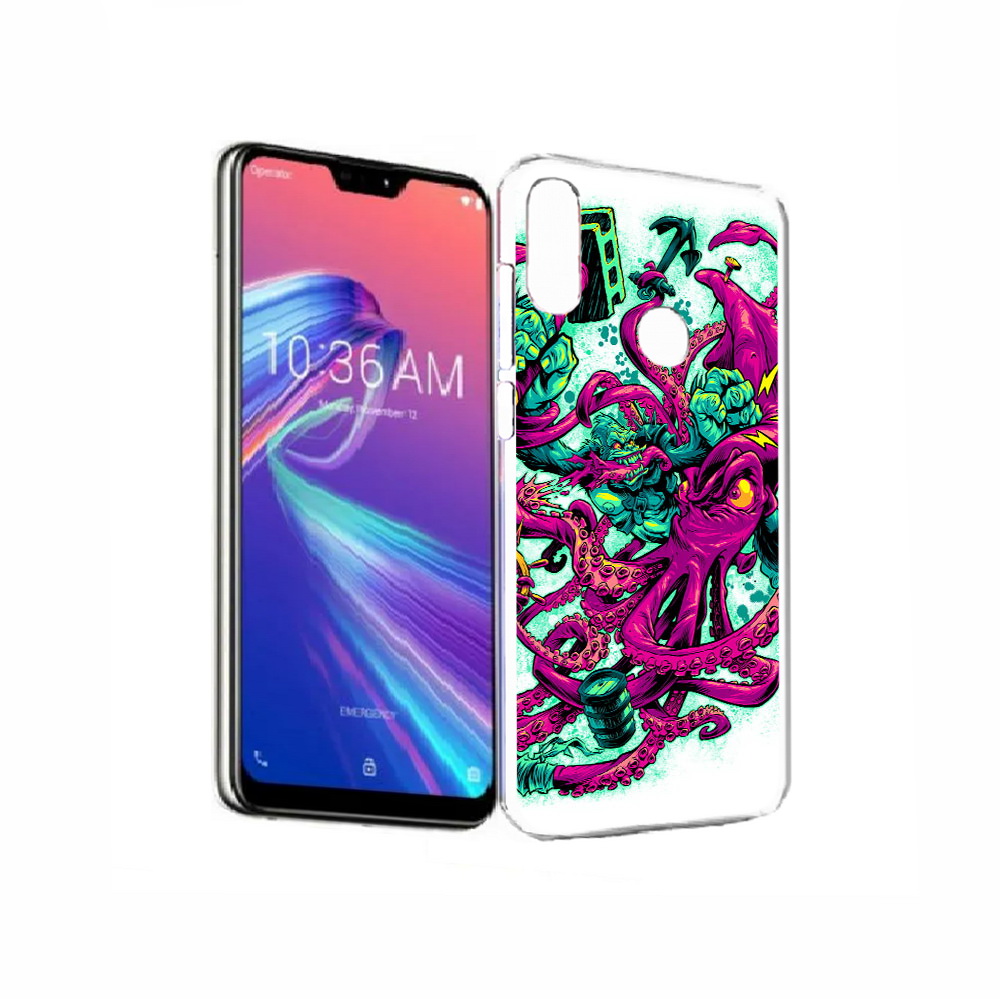 Чехол MyPads Tocco для Asus ZenFone Max Pro (M2) (ZB631KL) фиолетовый кракен