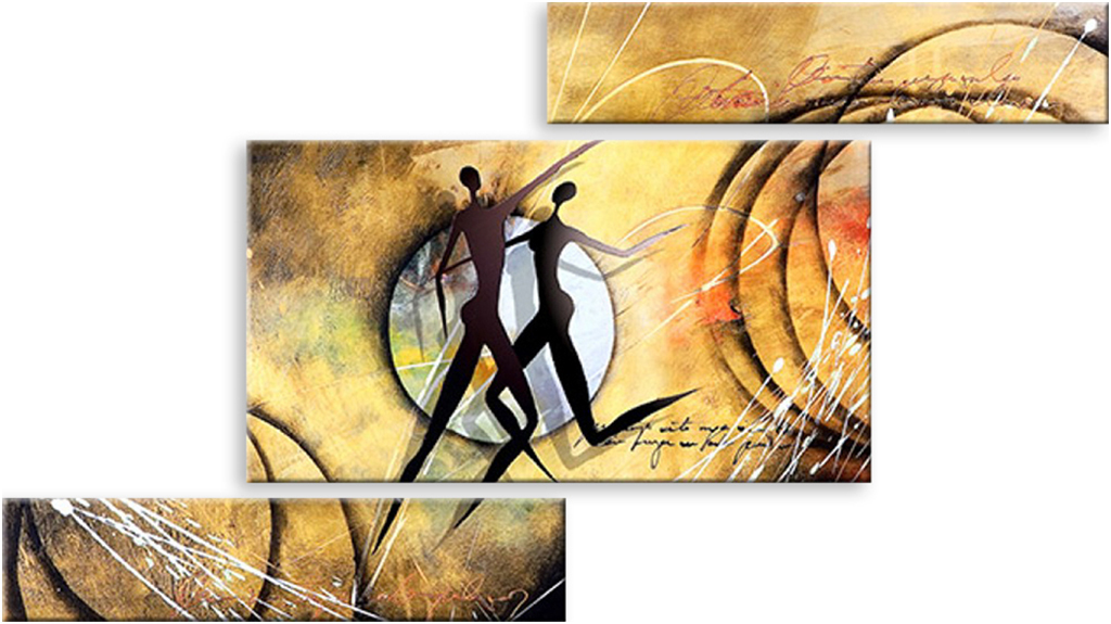 

Картина модульная на холсте Модулка Танец силуэтов 170x303 см, 4770