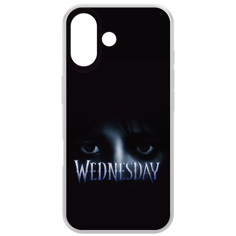 

Чехол-накладка Krutoff Clear Case Уэнсдей Аддамс - Логотип для iPhone 16, Прозрачный