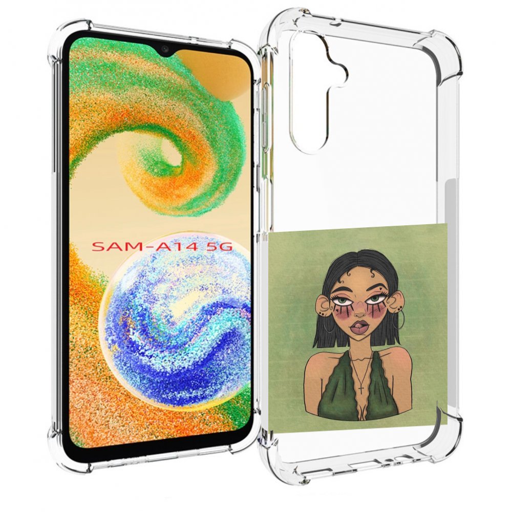 

Чехол MyPads девушка-с-каре-и-тату для Samsung Galaxy A14 5G, Прозрачный, Tocco