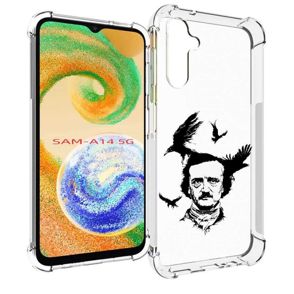 

Чехол MyPads Эдгар Аллан черно белый для Samsung Galaxy A14 5G, Прозрачный, Tocco