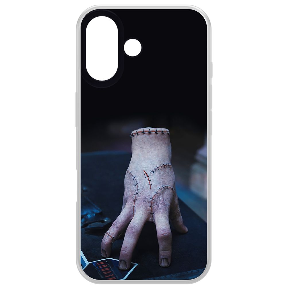 

Чехол-накладка Krutoff Clear Case Уэнсдей Аддамс - Вещь для iPhone 16, Прозрачный