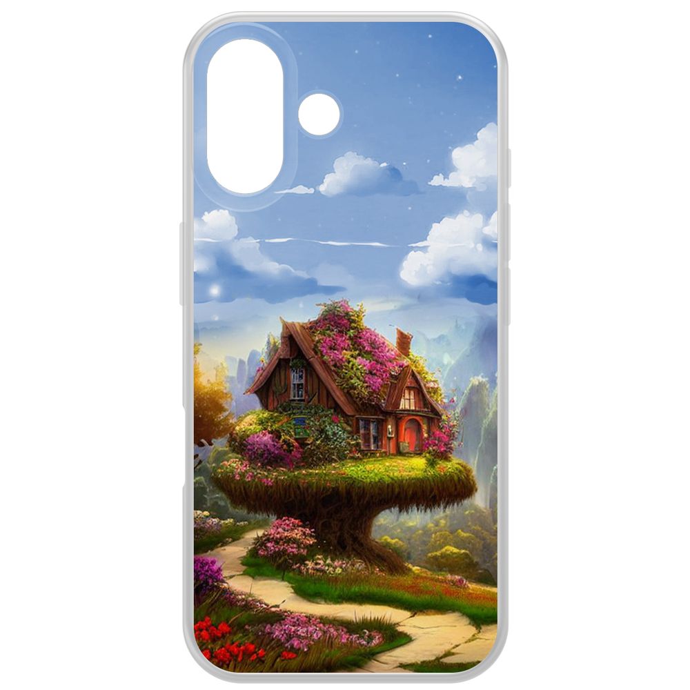 

Чехол-накладка Krutoff Clear Case Дом на дереве для iPhone 16, Прозрачный