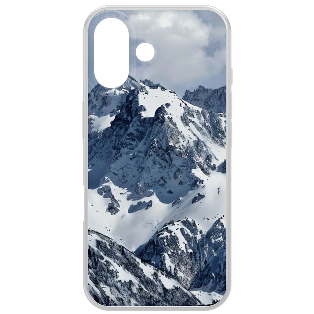 

Чехол-накладка Krutoff Clear Case Горы для iPhone 16, Прозрачный