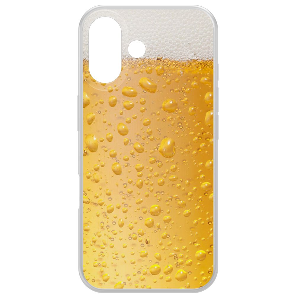 

Чехол-накладка Krutoff Clear Case Пенное для iPhone 16, Прозрачный