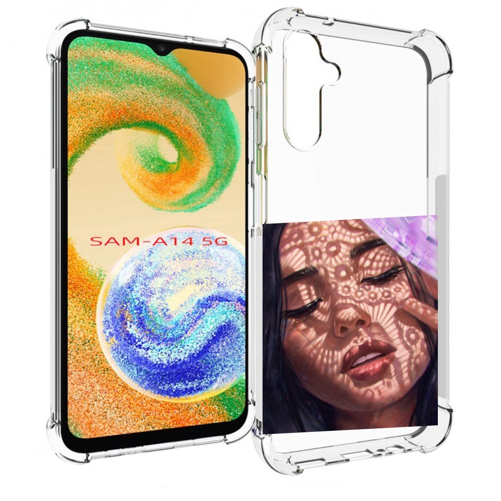 

Чехол MyPads девушка-под-кружевами женский для Samsung Galaxy A14 5G, Прозрачный, Tocco