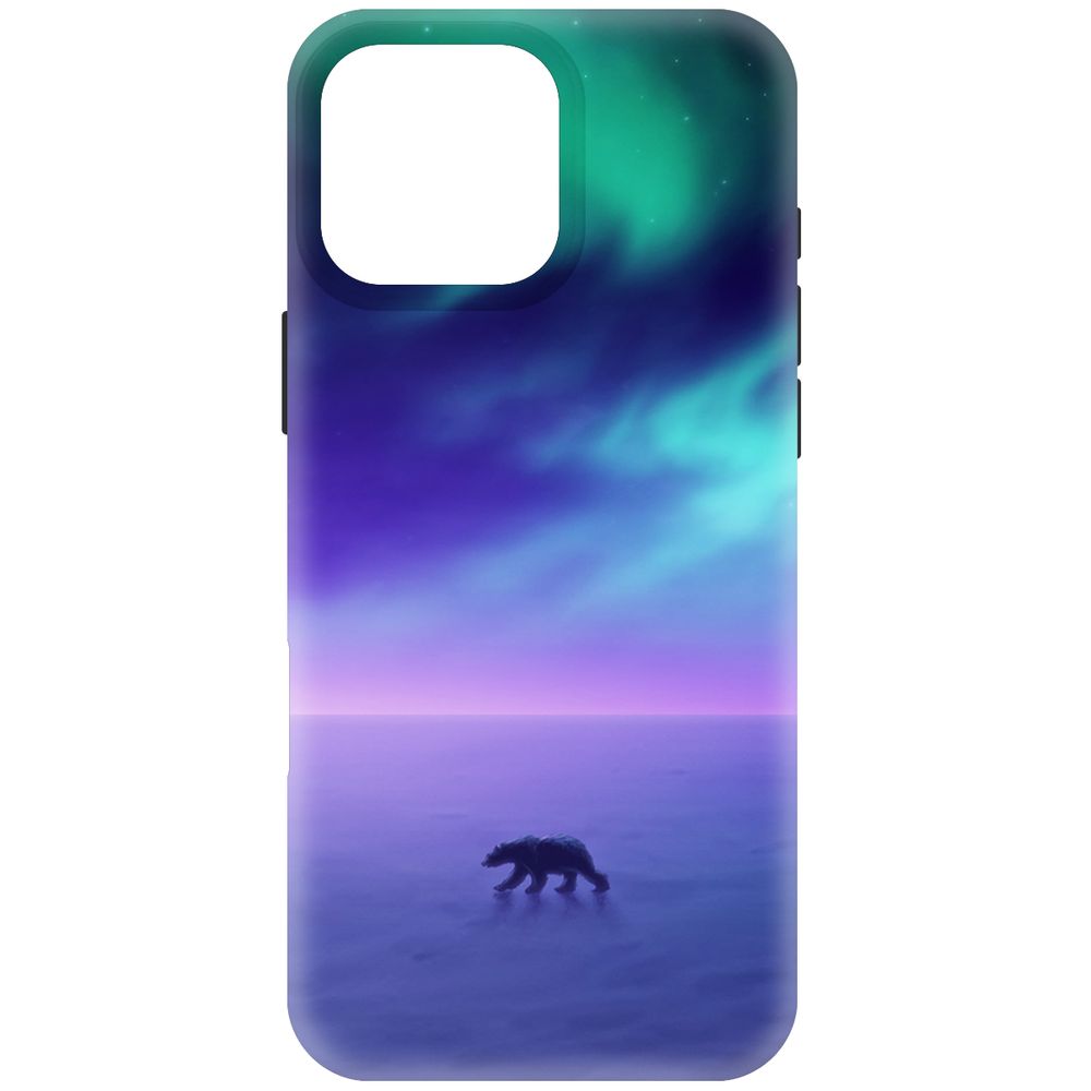 

Чехол-накладка Krutoff Soft Case Северное Сияние для iPhone 16 Pro Max черный
