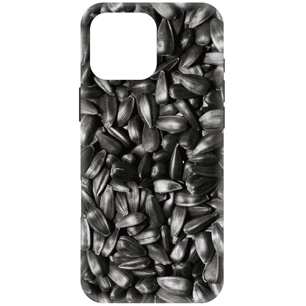 

Чехол-накладка Krutoff Soft Case Семечки для iPhone 16 Pro Max черный