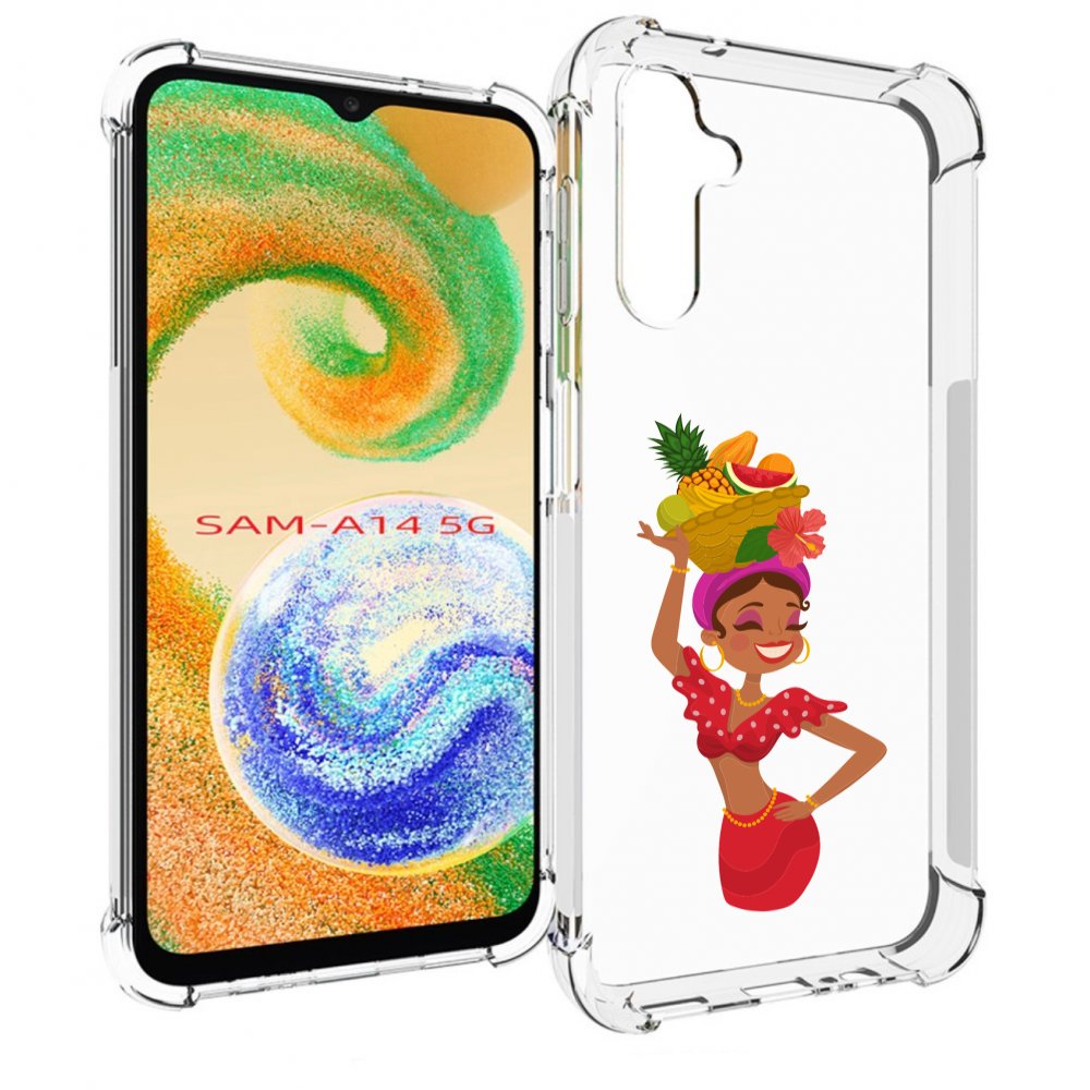

Чехол MyPads девушка-мулатка для Samsung Galaxy A14 5G, Прозрачный, Tocco