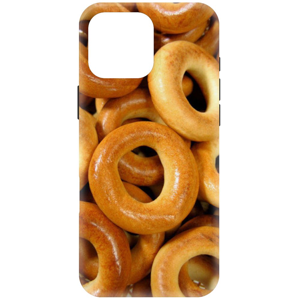

Чехол-накладка Krutoff Soft Case Сушки для iPhone 16 Pro Max черный