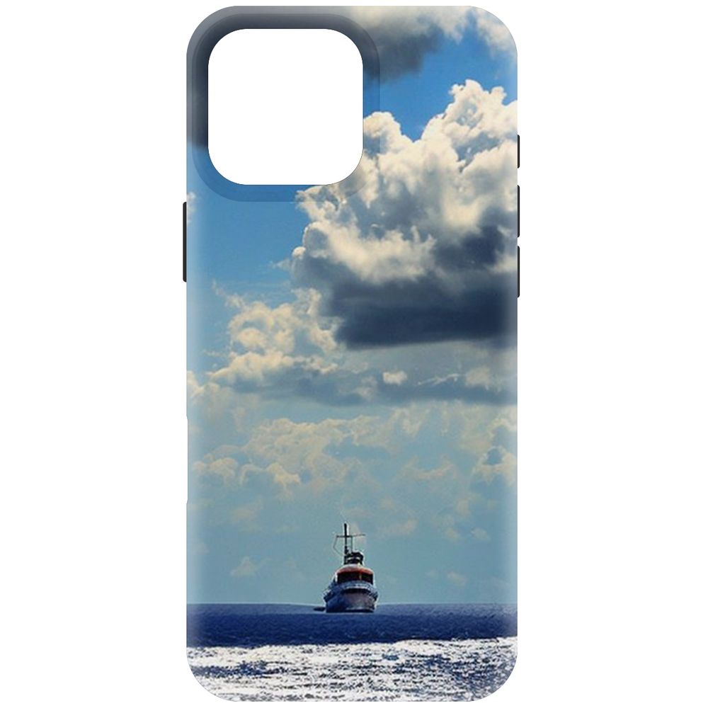 

Чехол-накладка Krutoff Soft Case Море для iPhone 16 Pro Max черный