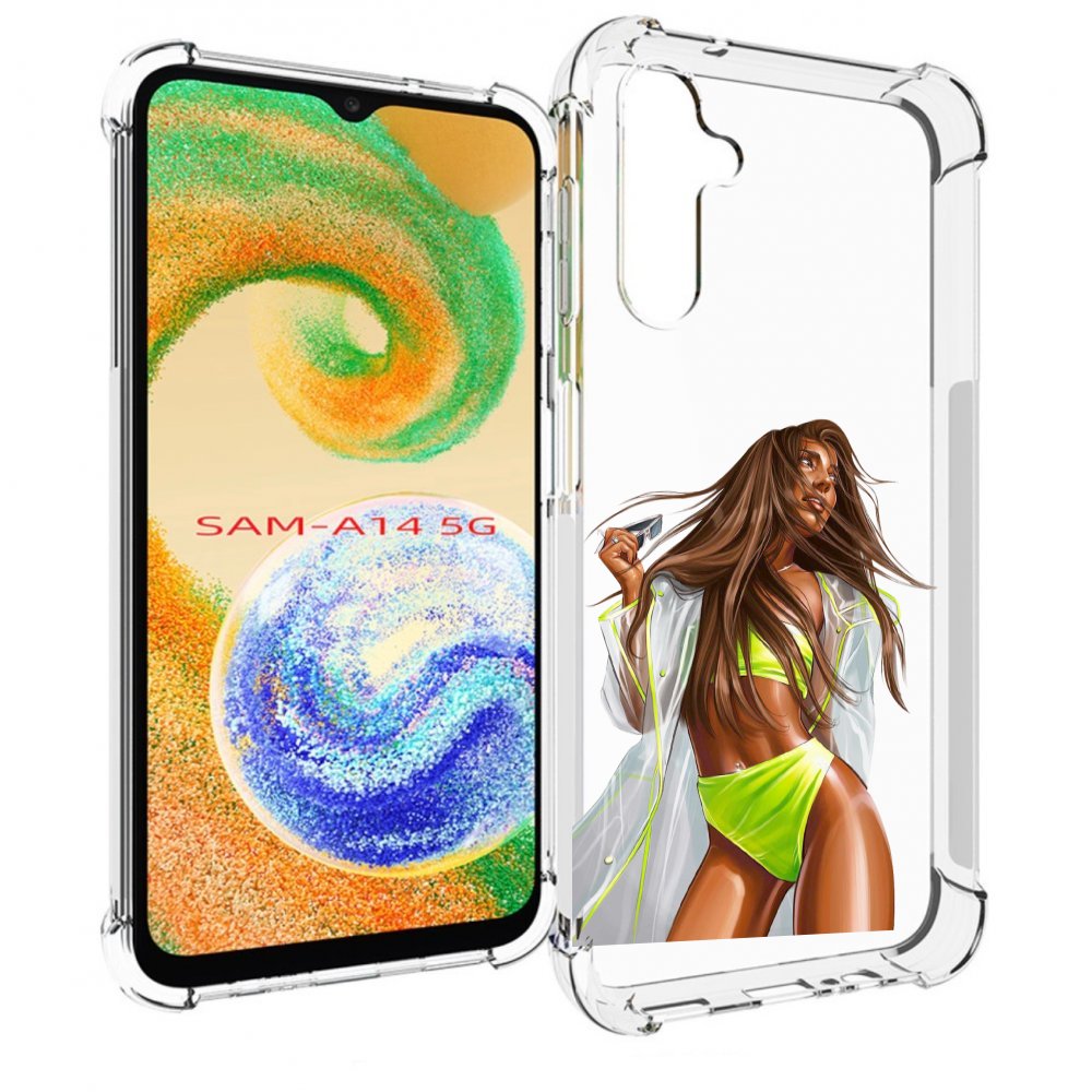 

Чехол MyPads девушка-модель-мулатка для Samsung Galaxy A14 5G, Прозрачный, Tocco