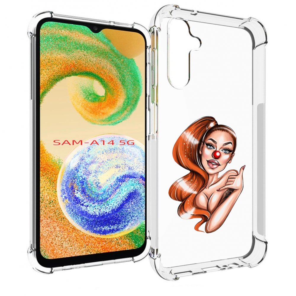 

Чехол MyPads девушка-клоун для Samsung Galaxy A14 5G, Прозрачный, Tocco