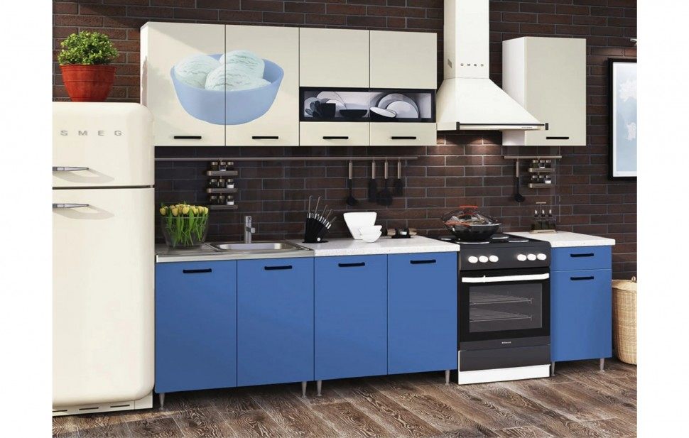 

Миф Кухня ЛДСП Рио-2 2000 с фотопечатью Мороженое, Рио-2