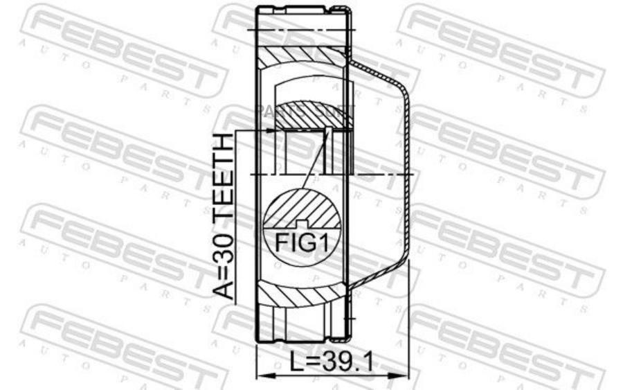 

FEBEST 1811-MOKFSHA ШРУС карданного вала передний 30x74 1шт