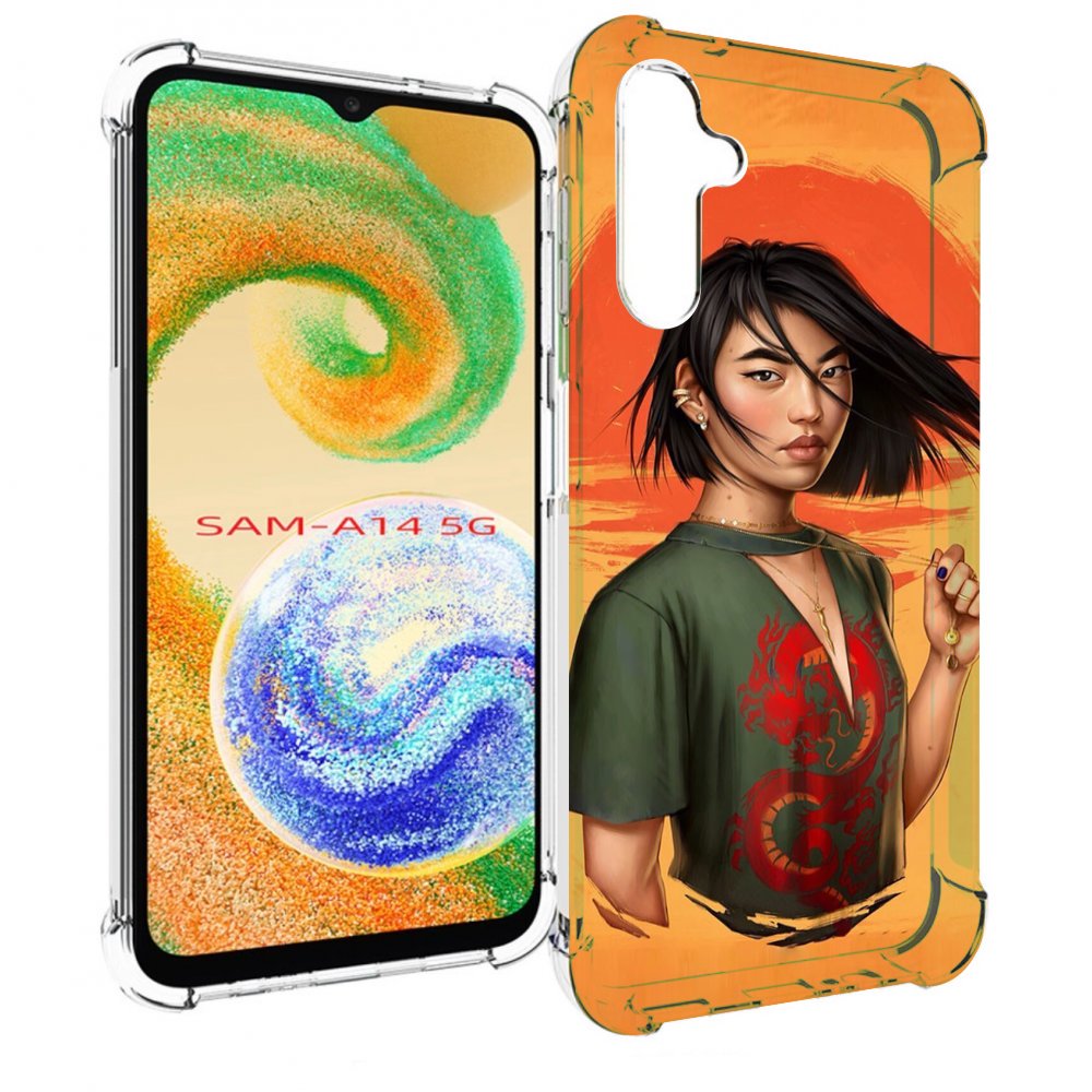 

Чехол MyPads девушка-в-оранжевом-фоне женский для Samsung Galaxy A14 5G, Прозрачный, Tocco