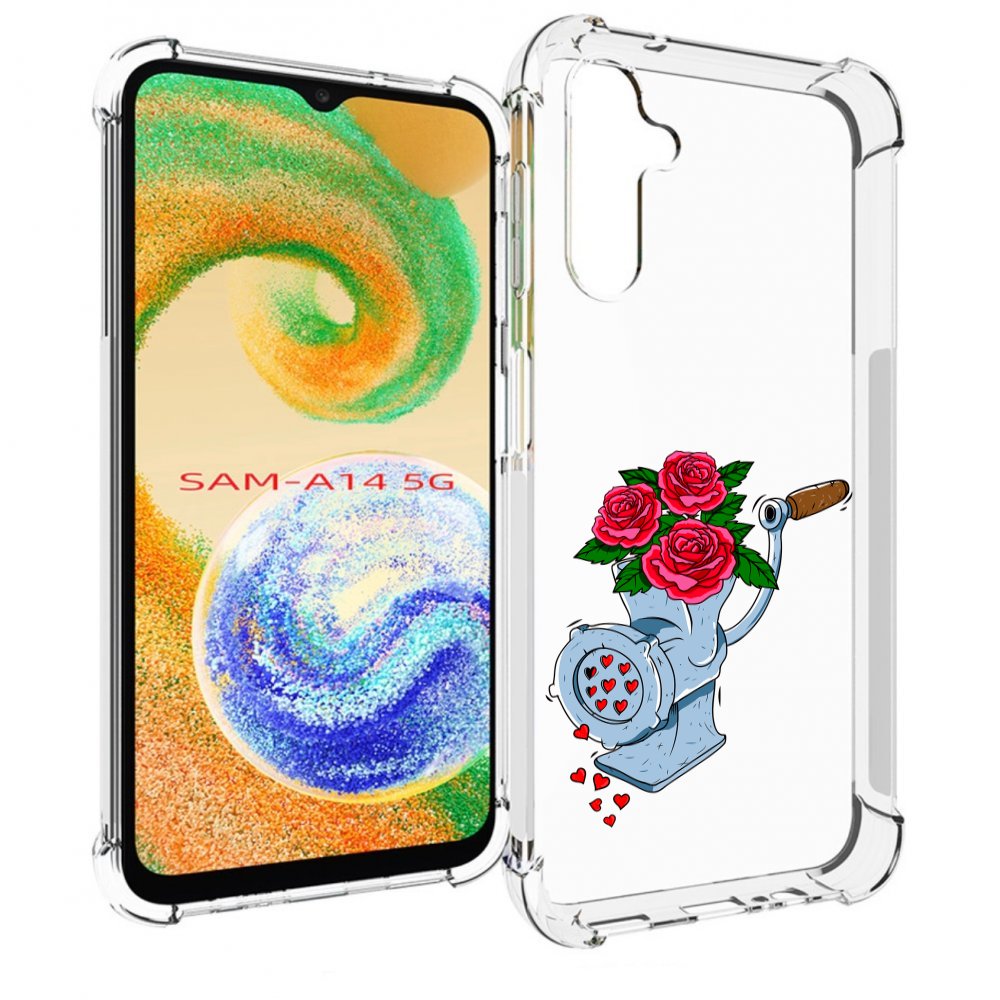 

Чехол MyPads Цветочные сердца для Samsung Galaxy A14 5G, Прозрачный, Tocco