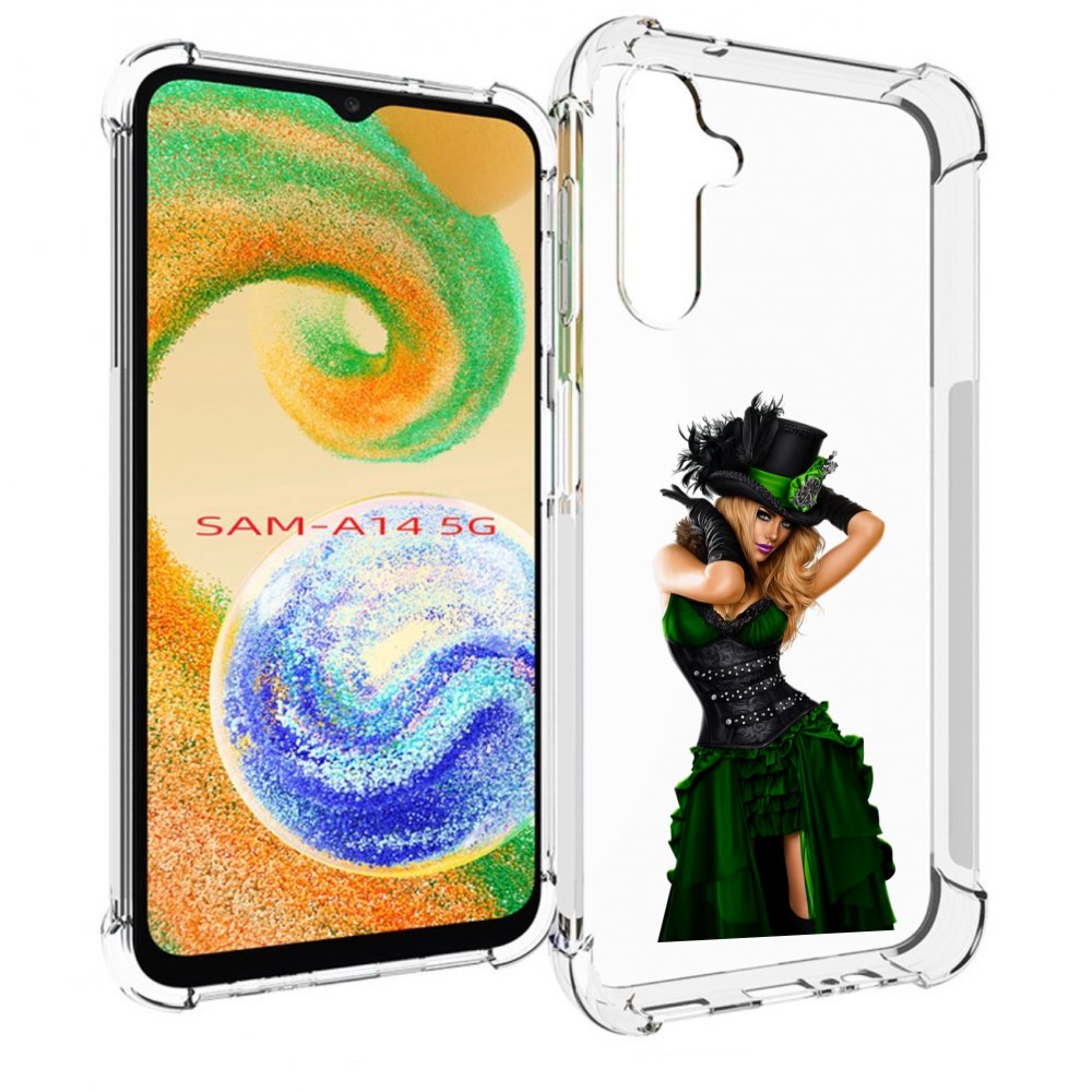 

Чехол MyPads девушка-в-модном-длинном-платье женский для Samsung Galaxy A14 5G, Прозрачный, Tocco