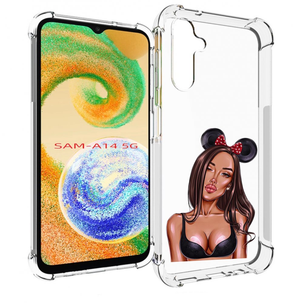 Чехол MyPads девушка-в-купальнике-с-ушками женский для Samsung Galaxy A14 5G