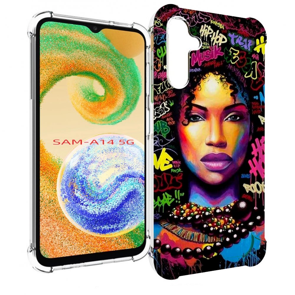Чехол MyPads девушка-в-граффити женский для Samsung Galaxy A14 5G