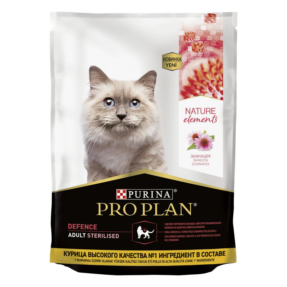 фото Сухой корм pro plan nature elements для стерилизованных/кастрированных котов, курица, 200г