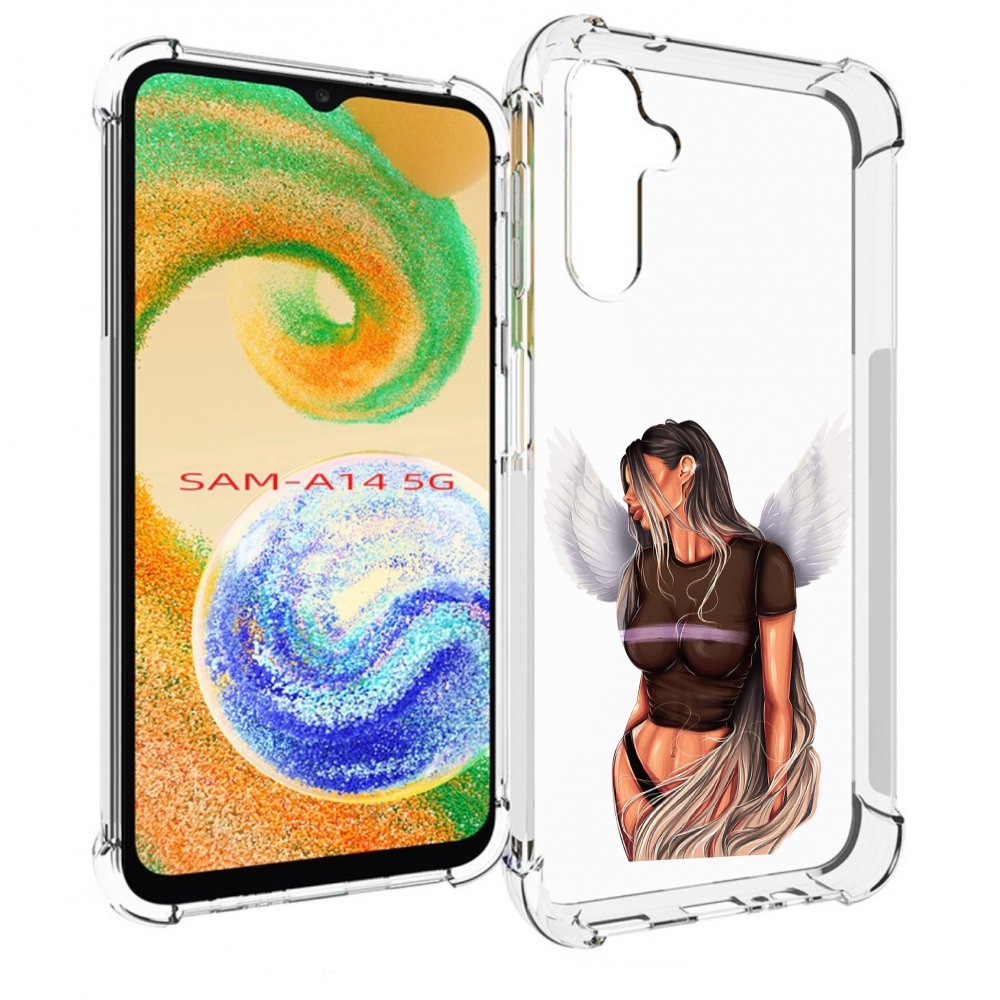 

Чехол MyPads девушка-ангел-с-крыльями женский для Samsung Galaxy A14 5G, Прозрачный, Tocco