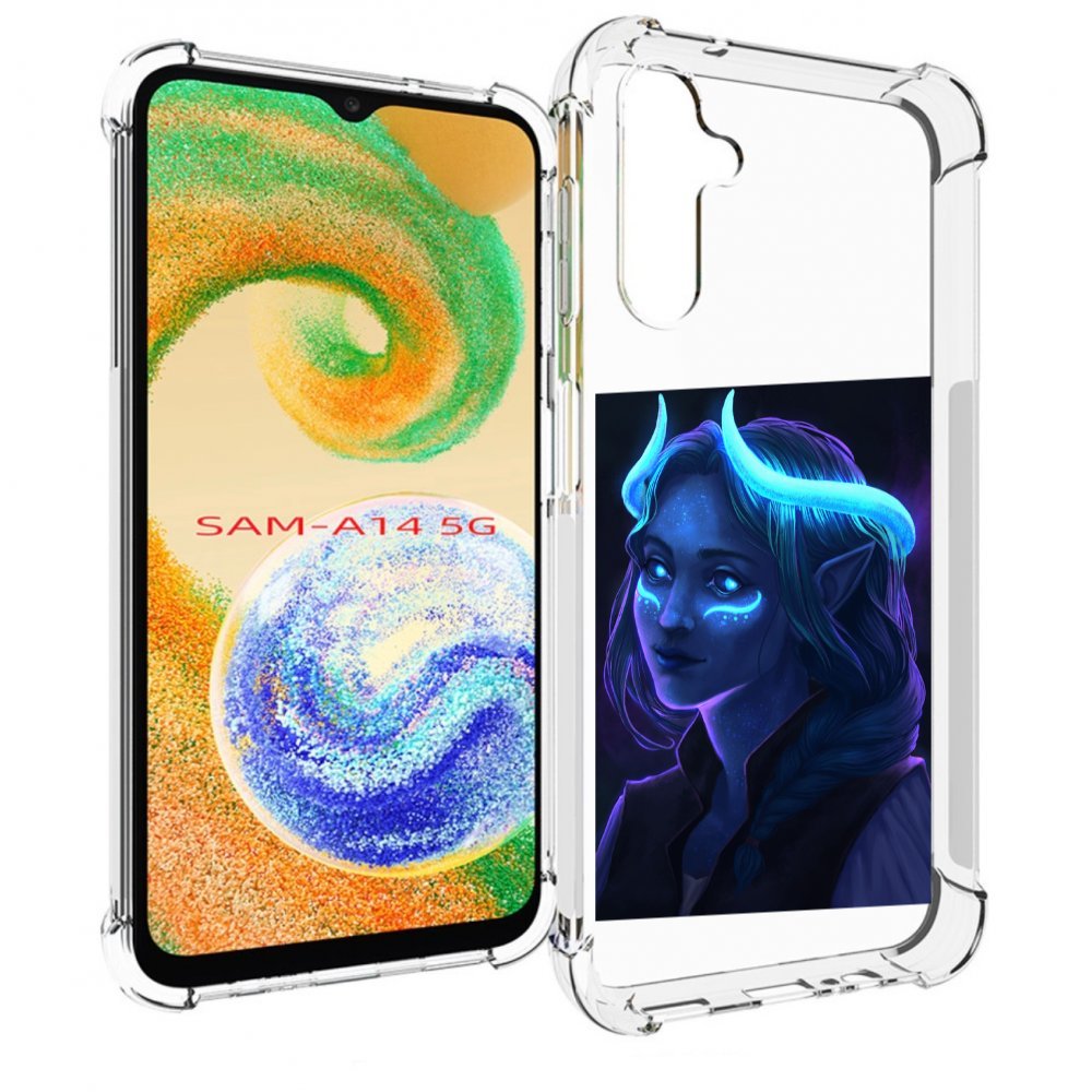 

Чехол MyPads девушка синяя ледяная женский для Samsung Galaxy A14 5G, Прозрачный, Tocco