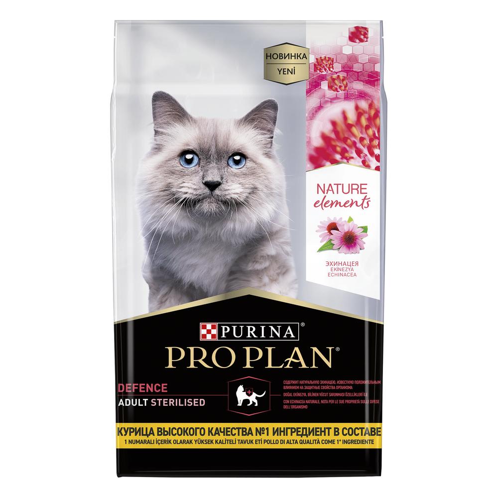 фото Сухой корм pro plan nature elements для стерилизованных/кастрированных котов, курица, 7 кг