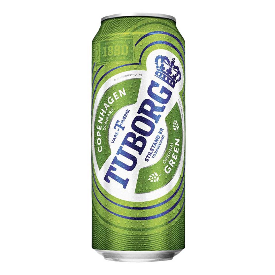 Пиво Tuborg Green светлое фильтрованное пастеризованное 4,6% 0,45 л