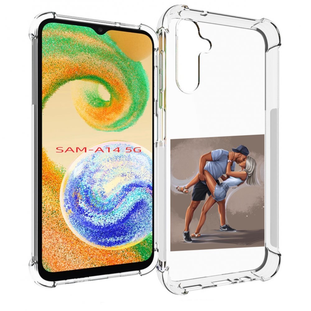 

Чехол MyPads девушка с парнем танцуют женский для Samsung Galaxy A14 5G, Прозрачный, Tocco