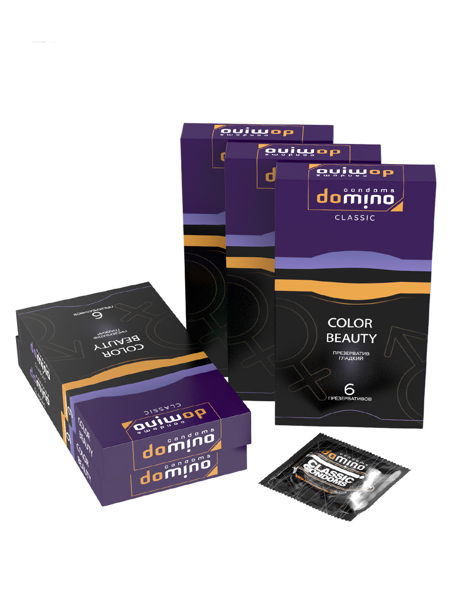 Купить Презервативы Domino Classic Colour Beauty 6 шт. 5 уп., латекс