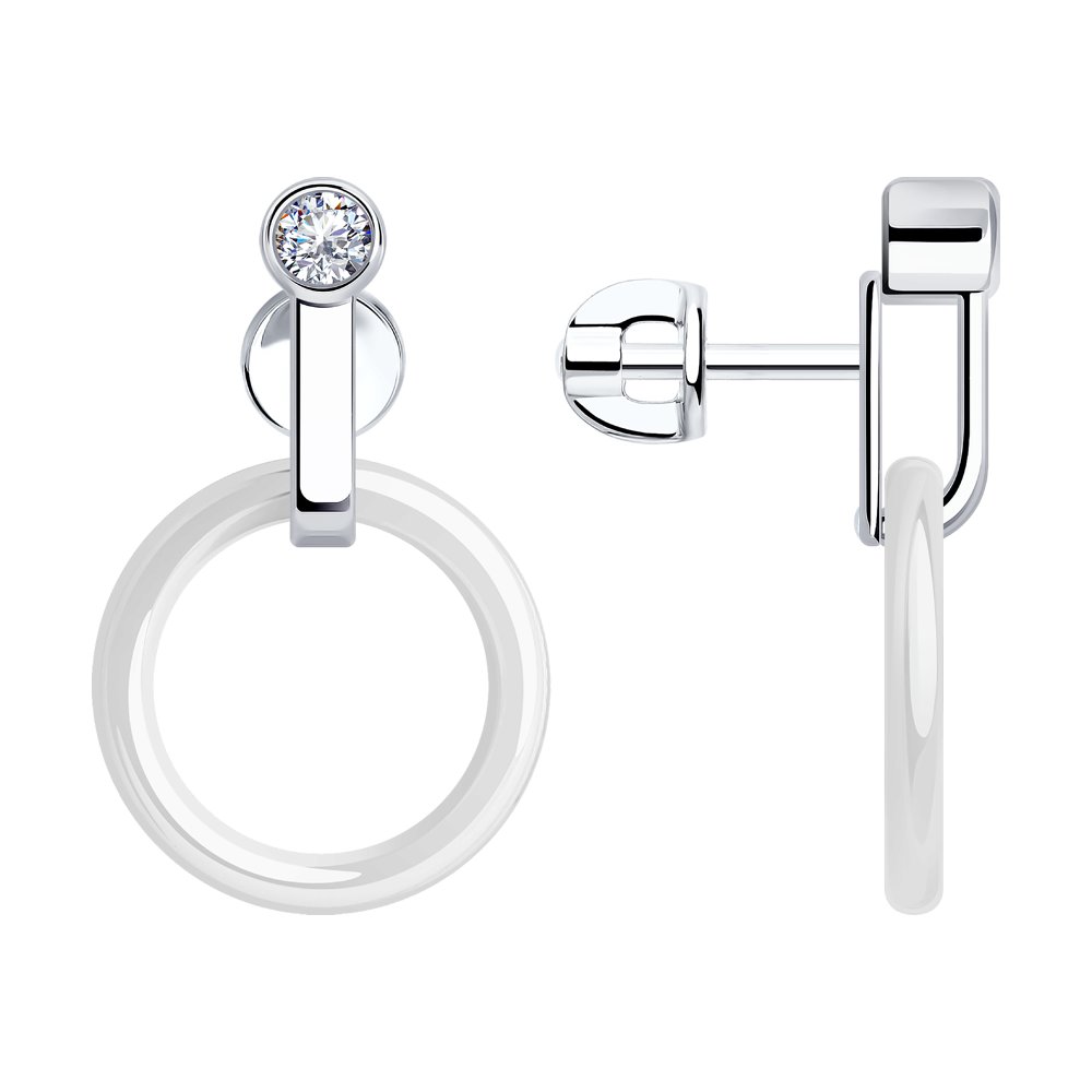 

Серьги из серебра с фианитом Diamant 94-122-01280-2, 94-122-01280-2