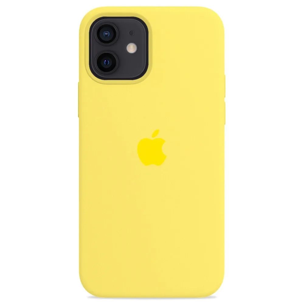 

Силиконовый чехол для iPhone 12 mini (Лимонный), Желтый