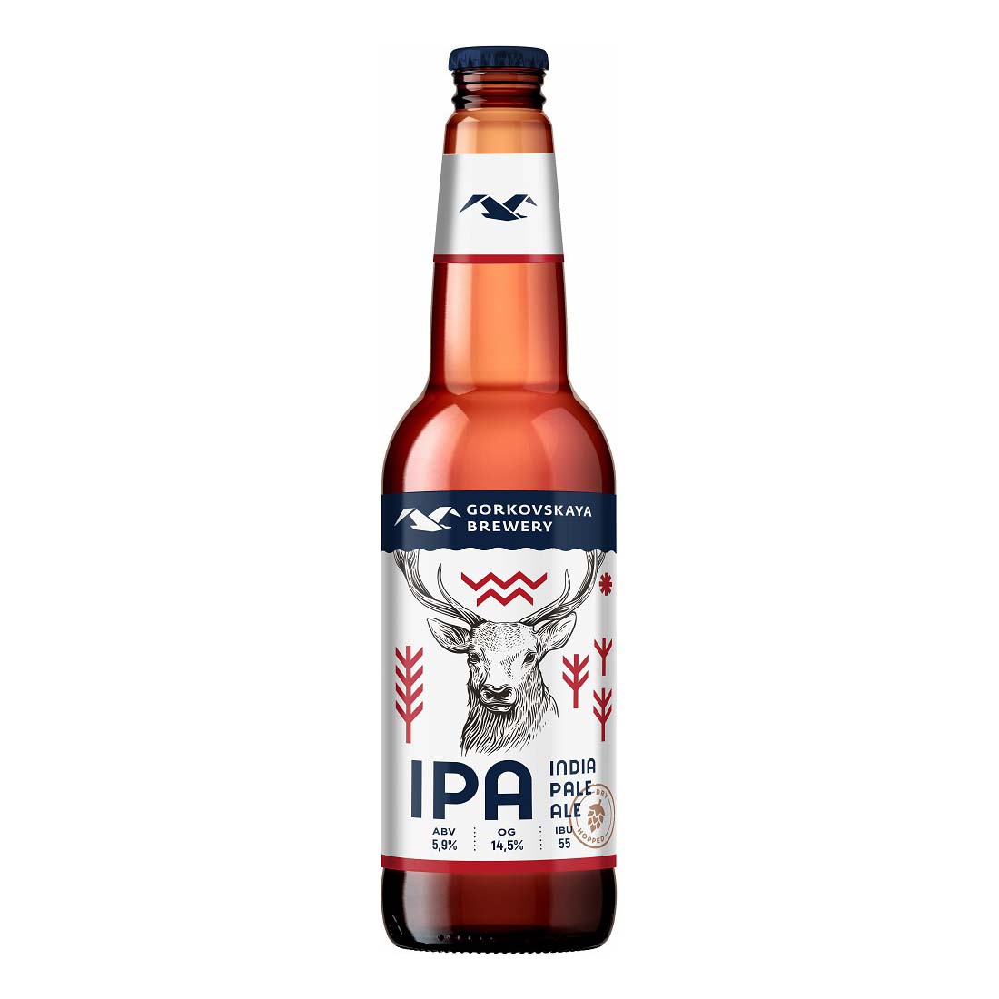 

Пиво Горьковская пивоварня India Pale Ale светлое нефильтрованное пастеризованное 5,9%