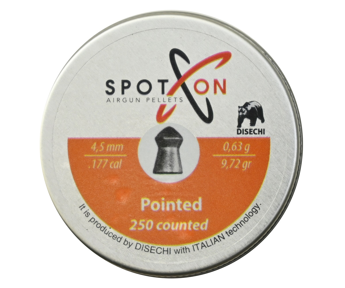 

Пуля пневм. SPOTON Pointed 4,5 мм, 0,63 гр. (250 шт), Серебристый, Pointed