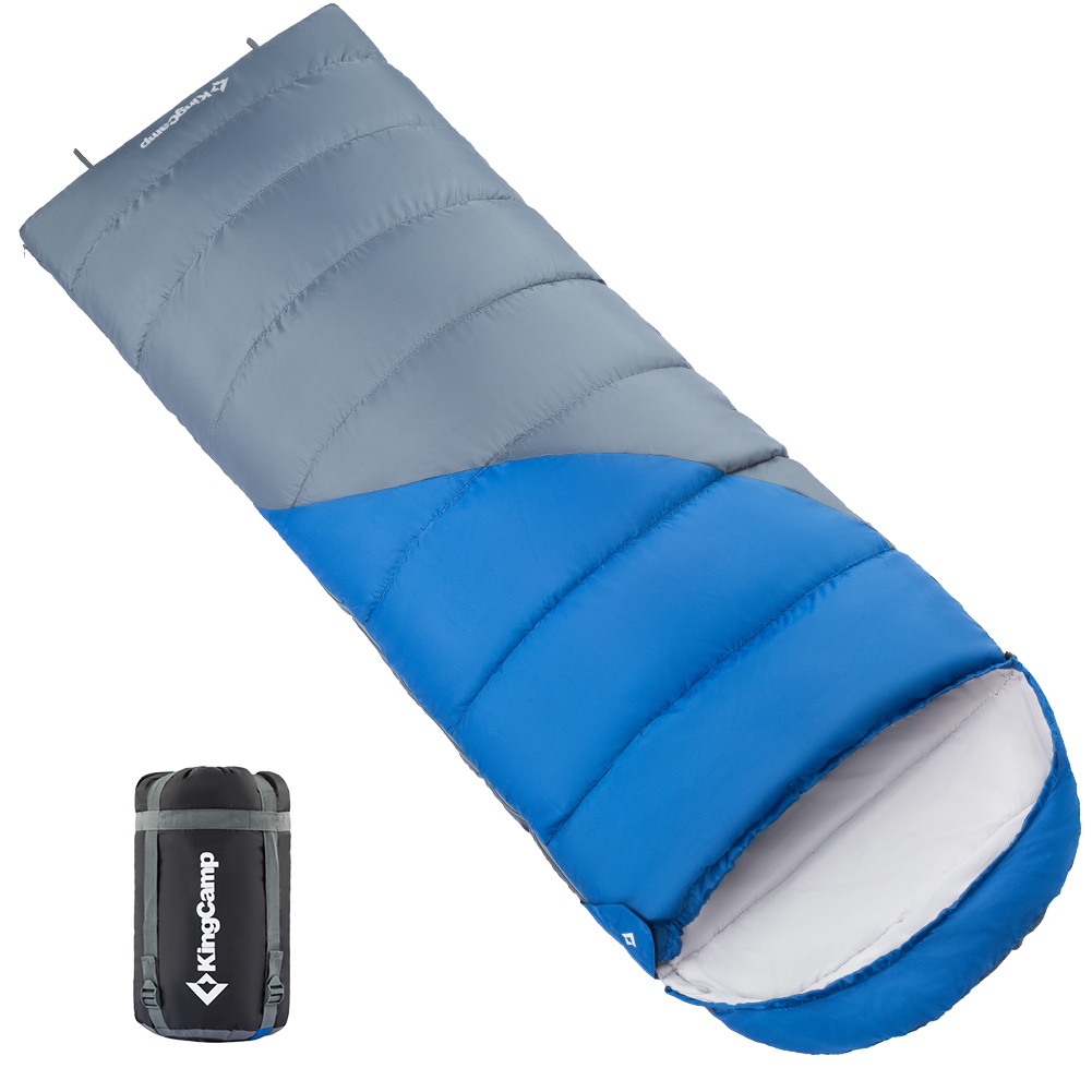 Спальный мешок KingCamp Valley 250 -3 серый/синий, правый