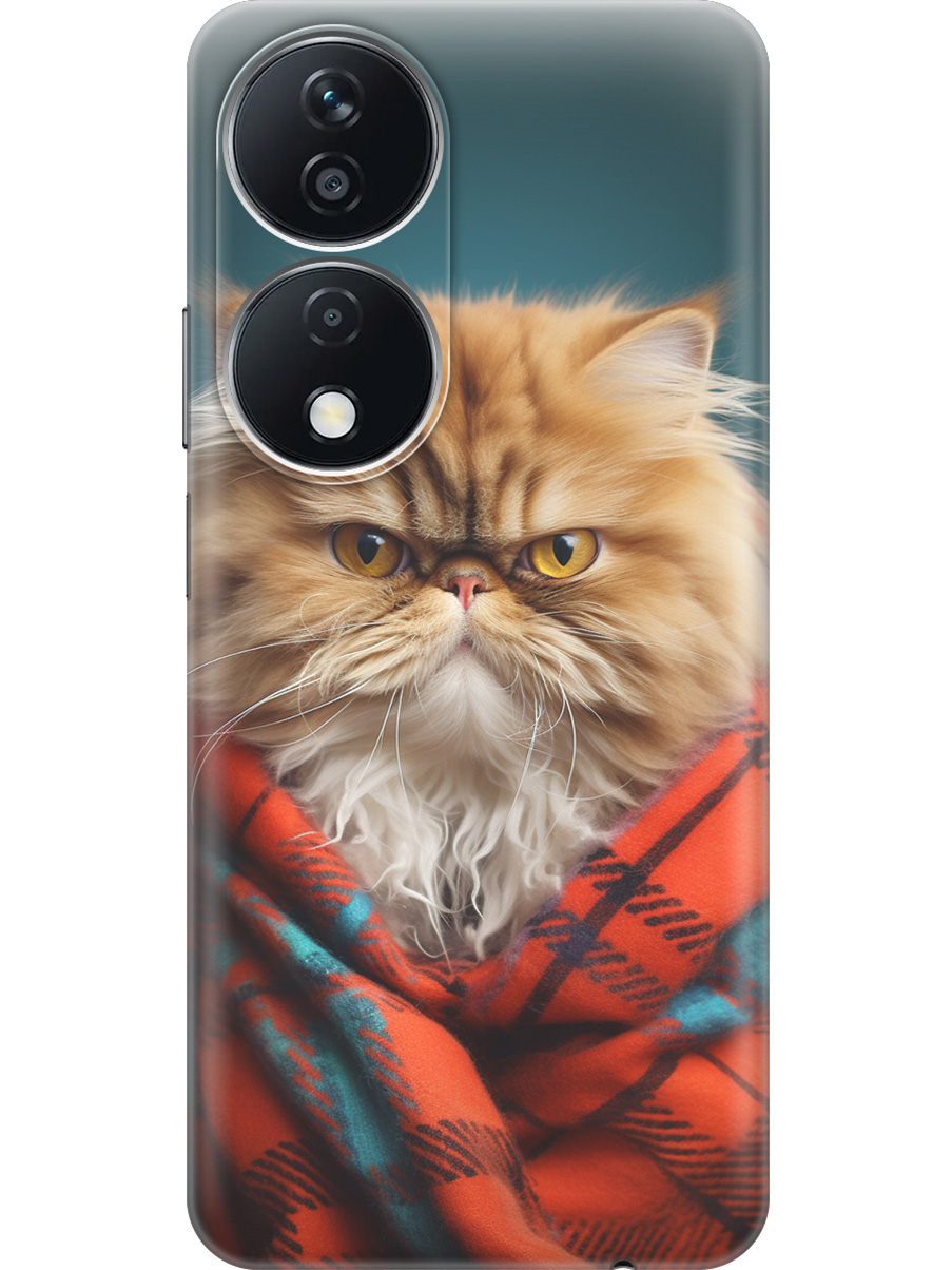 

Силиконовый чехол на Honor X7b с принтом "Недовольный котик", Прозрачный;красный;синий, 781972112
