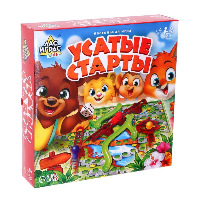 фото Настольная игра-бродилка лас играс усатые старты 3d-поле 3986372