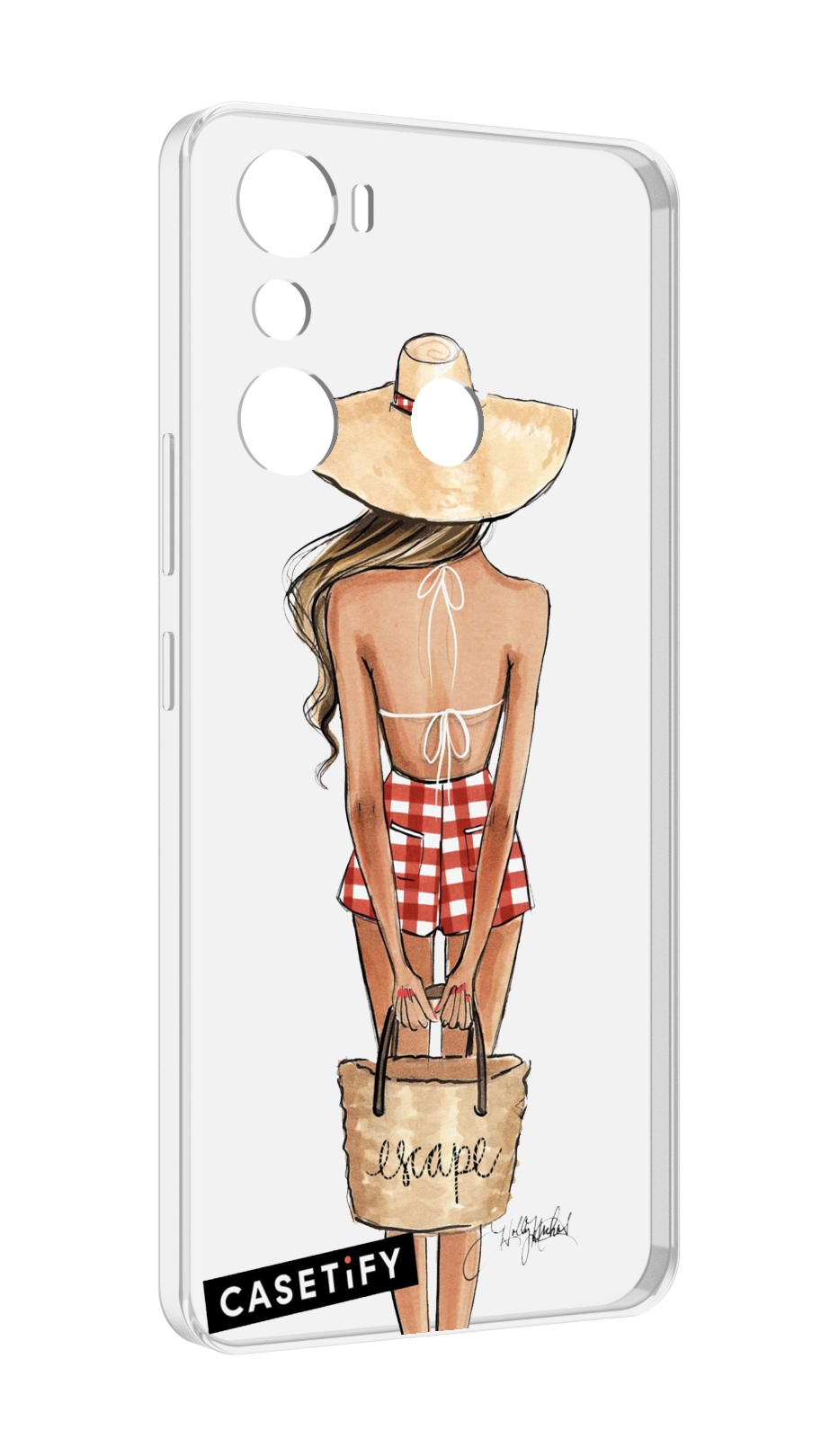 

Чехол MyPads CASETiFY женский для Infinix Hot 20i, Прозрачный, Tocco