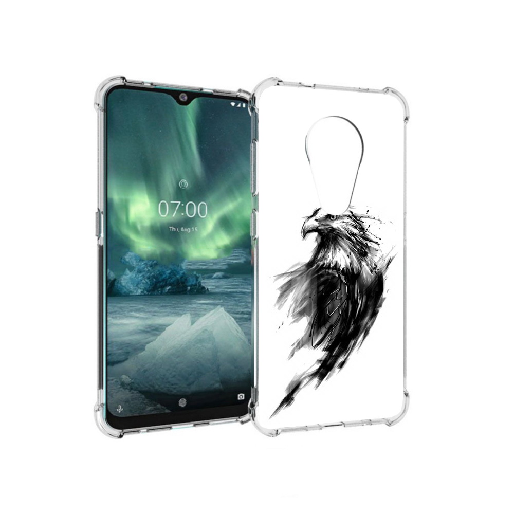 

Чехол MyPads Tocco для Nokia 7.2 чб птица (PT139171.105.670), Прозрачный, Tocco