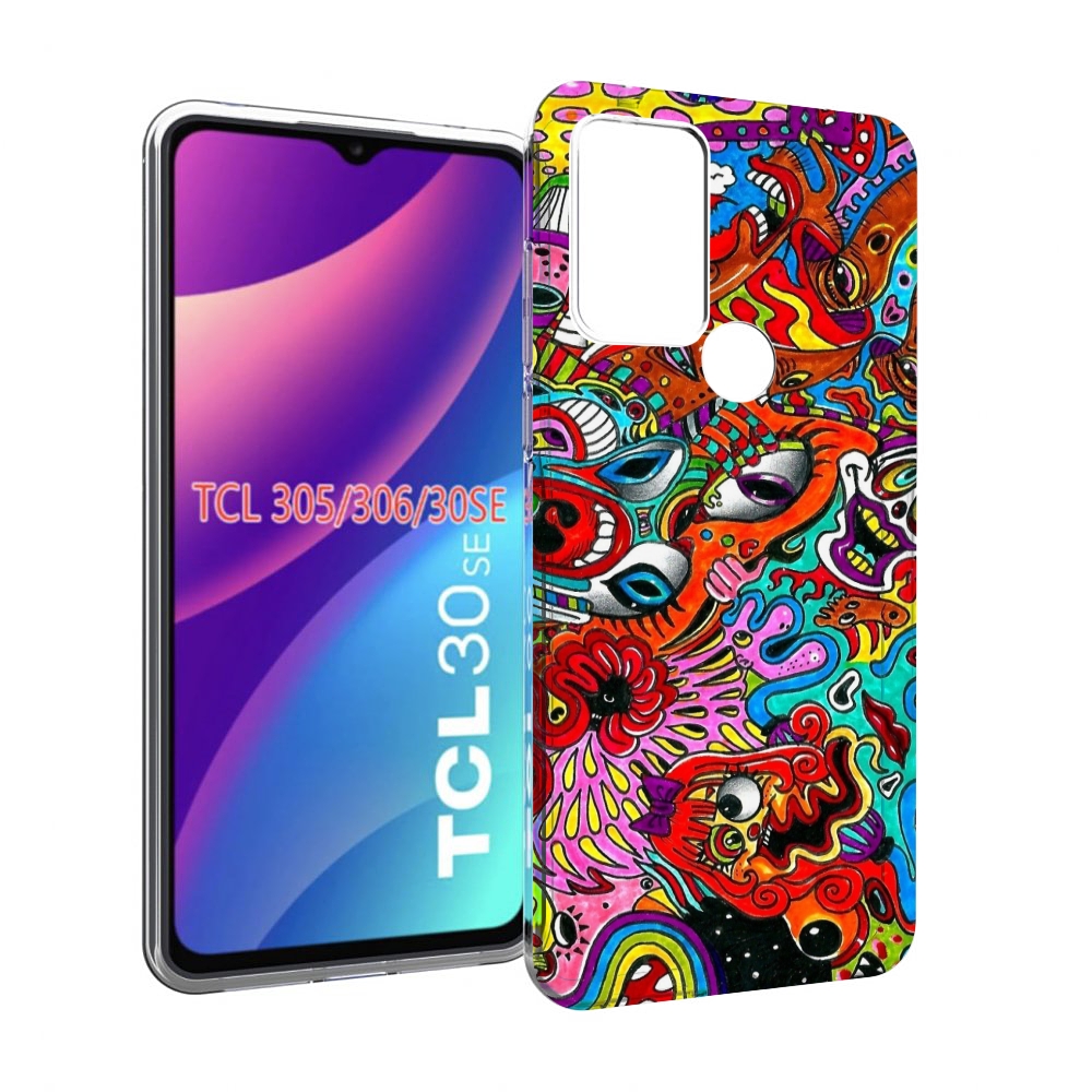 

Чехол MyPads разные абстракции яркие для TCL 30SE/305/306/30E, Tocco