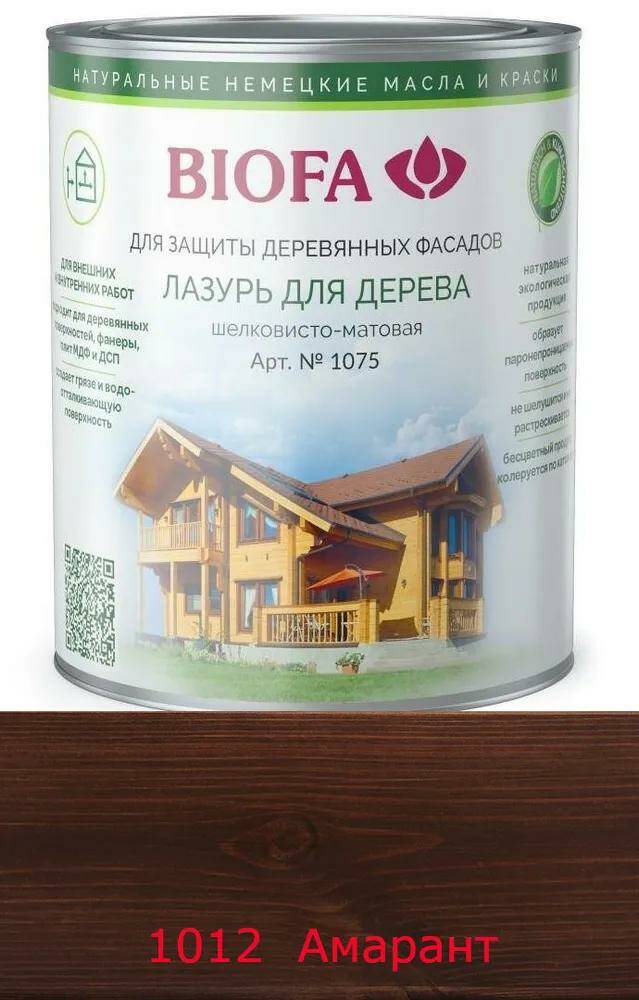 

Лазурь для дерева Biofa 1075 / 0.375 л. / Амарант 1012, Коричневый