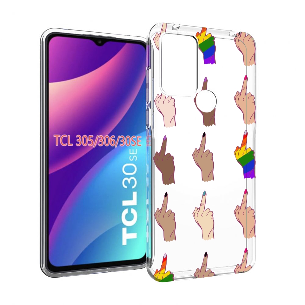 

Чехол MyPads разноцветные-руки для TCL 30SE/305/306/30E, Tocco