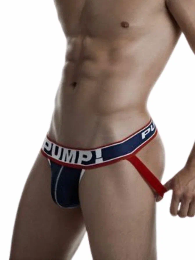 

Мужские трусы джоки PUMP темно-синие с красными резинками H388 XXL, Синий, H388