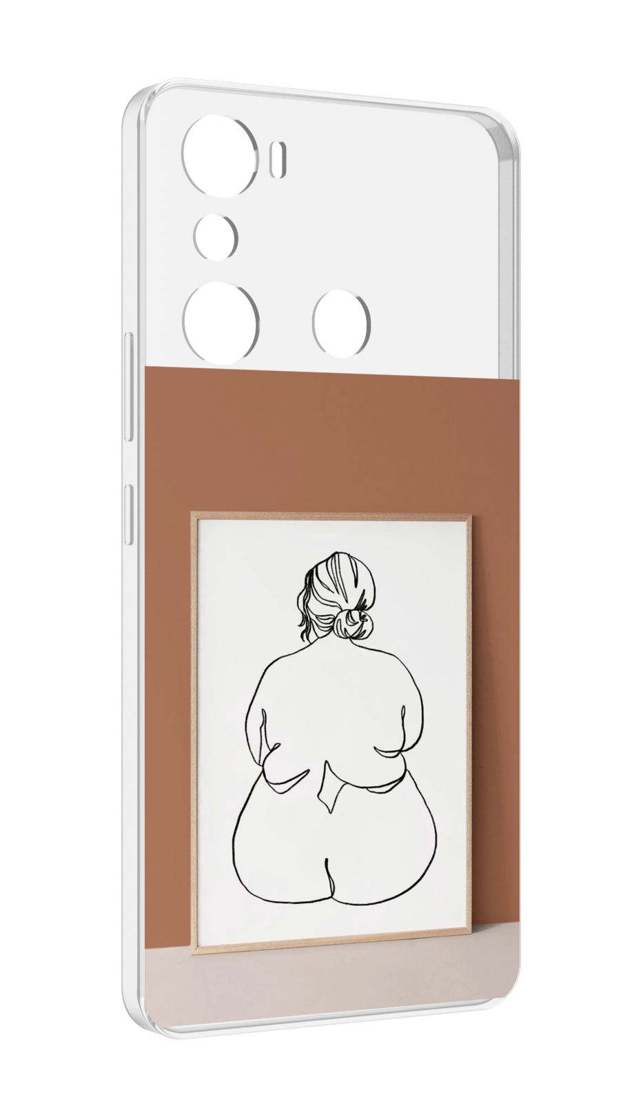 

Чехол MyPads Body Positive Female Figure Line Art женский для Infinix Hot 20i, Прозрачный, Tocco