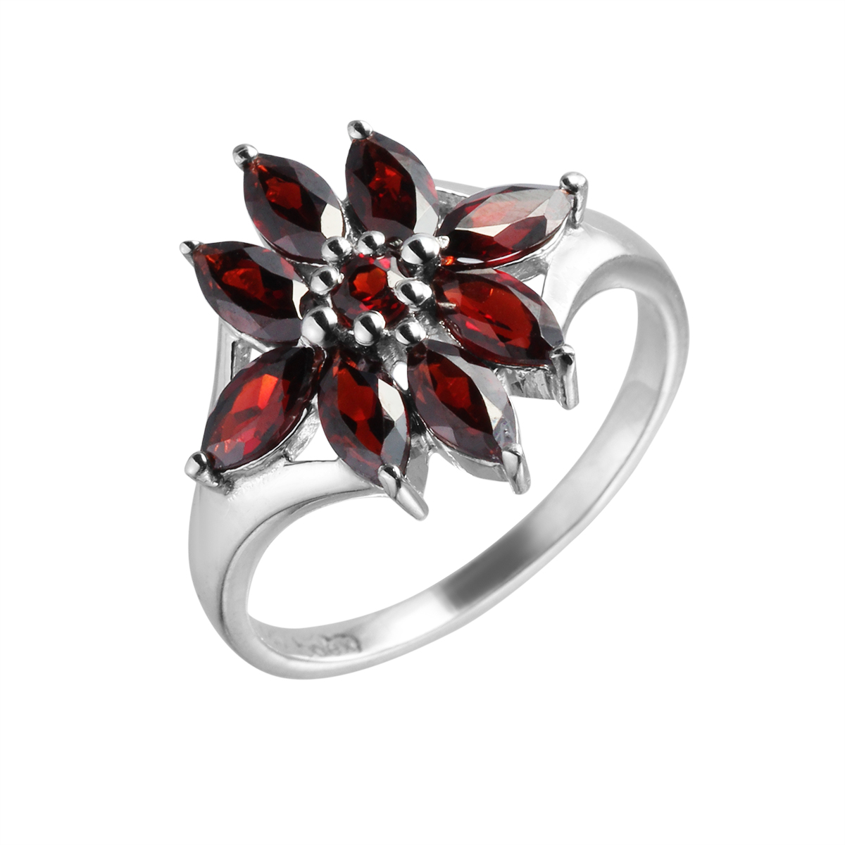 

Кольцо из серебра с гранатом р. 19 Balex Jewellery 1410931755, 1410931755