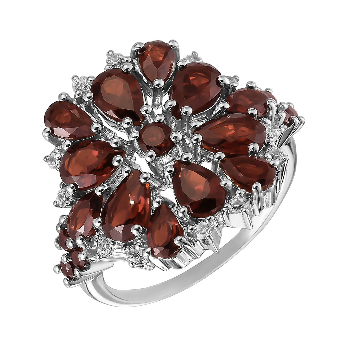 

Кольцо из серебра с гранатом и фианитом р. 17.5 Balex Jewellery 1410931754