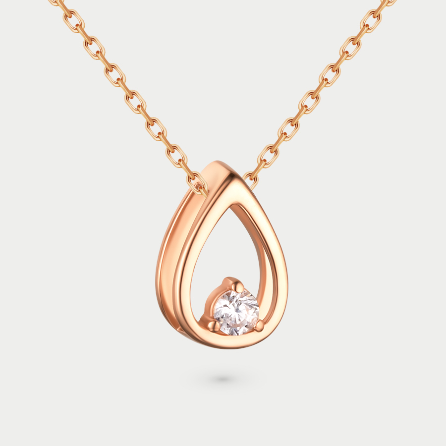 

Бегунок из розового золота GOLD CENTER 50114, фианит, 50114