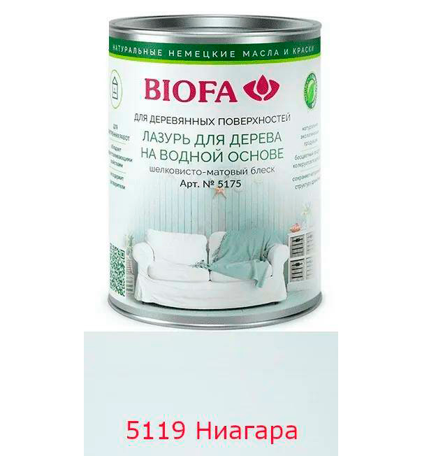 

Лазурь для дерева Biofa 5175 (на водной основе) / Лазурь для дерева Биофа 5175 / 1 литр ,, Серый