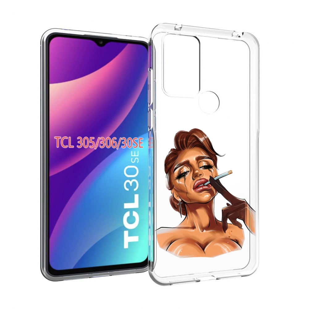 

Чехол MyPads плачущая-девушка-с-сигаретой женский для TCL 30SE/TCL 305/TCL 306/TC..., Tocco